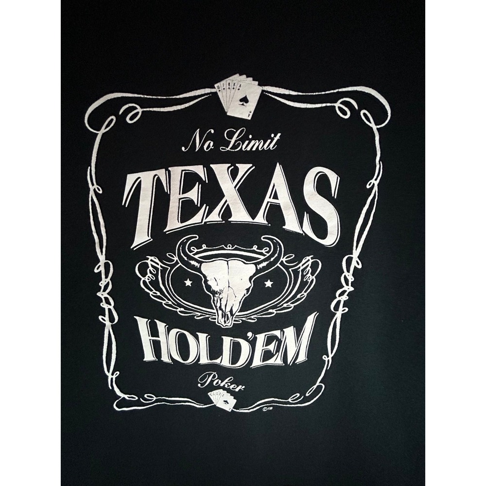 Vintage Y2k "No‎ Limit Texas Holdem Poker" Big Graphic T-Shirt Mens Large - Picture 5 of 11